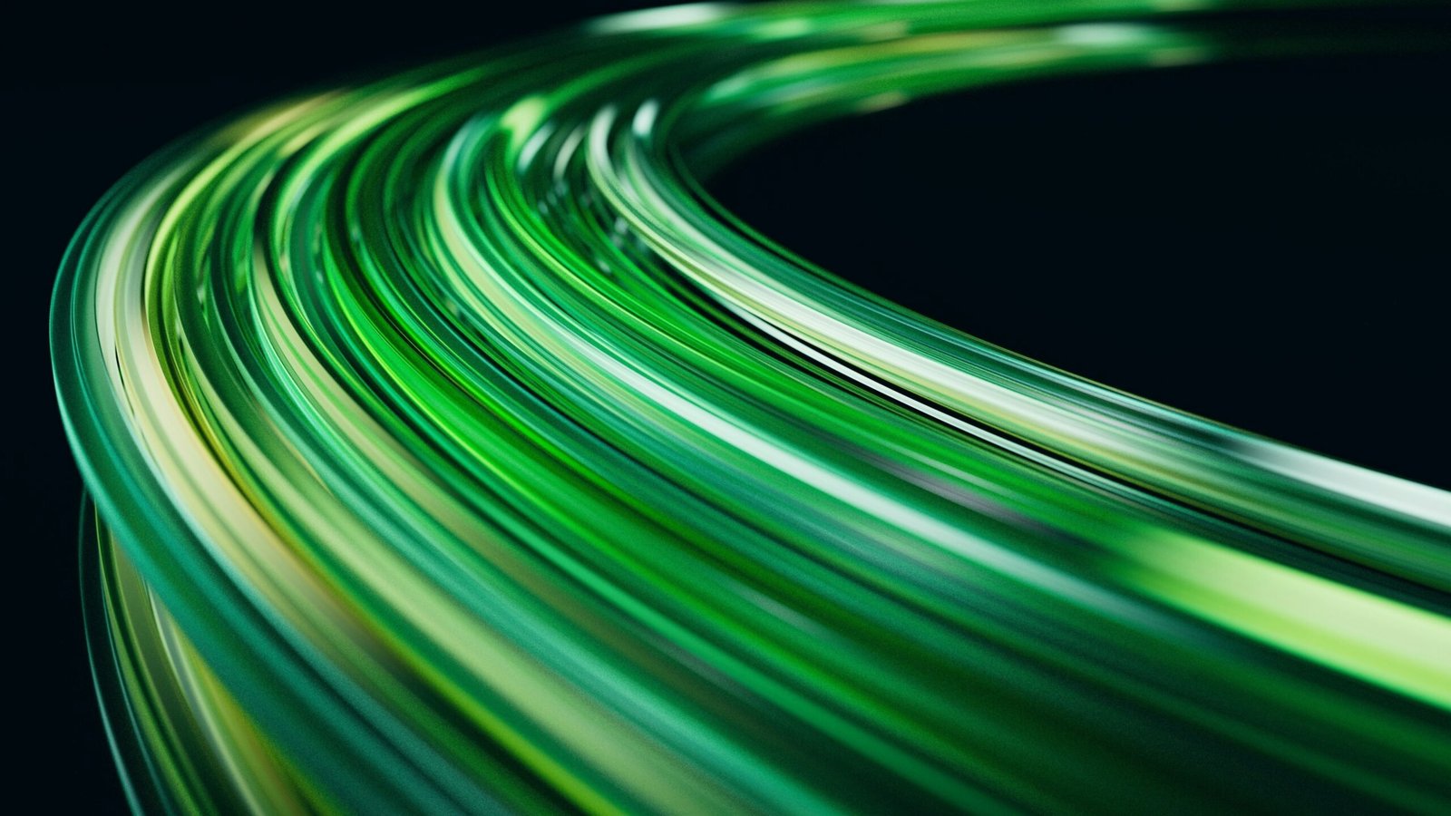 rostislav-uzunov-Jnma4hh2vUs-unsplash Green fiber optic cable representing the flow of information